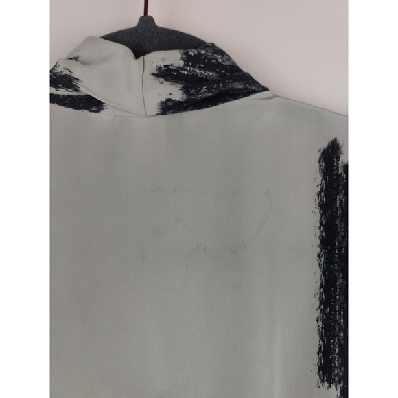 Presley Skye Dress Abstract Sleeveless Pockets Tie Waist Midi Silk Size XS - Picture 7 of 11